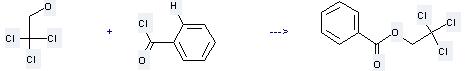 Trichloroethanol can react with benzoyl chloride to get benzoic acid-(2,2,2-trichloro-ethyl ester). 